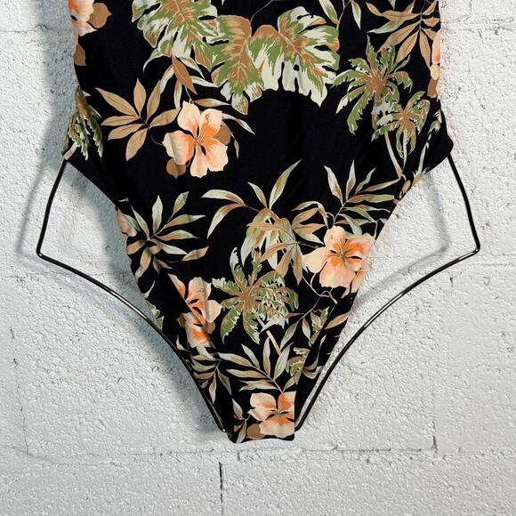 Volcom Juniors' for the Tide V-Neck 1 Piece cut out Swimsuit black medium $120 - Picture 3 of 11